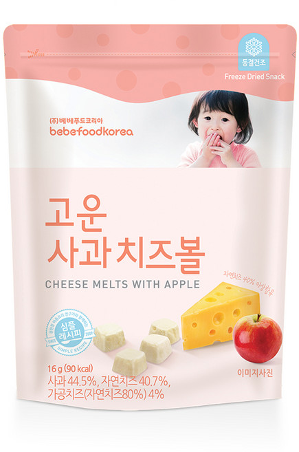 베베푸드 고운 사과치즈볼, 16g, 1개