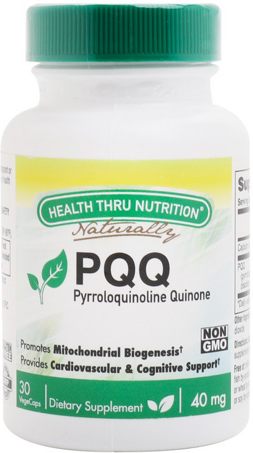 Health Thru Nutrition PQQ無麩質素食膠囊 40mg, 30顆, 1罐