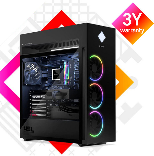 HP OMEN 45L Core Ultra9 RTX5090, GT22-3003KR, WIN11 Pro, 2TB, 128GB, 블랙