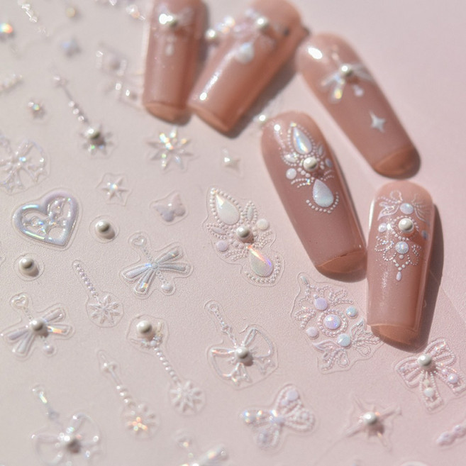 키라데이 프리미엄 3D 젤네일아트 스티커, 1개, 오로라