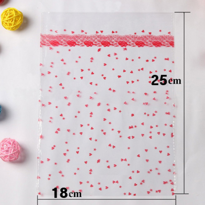 opp포장비닐 18센치 x 25센치 빨간봉투 50매, 50매입