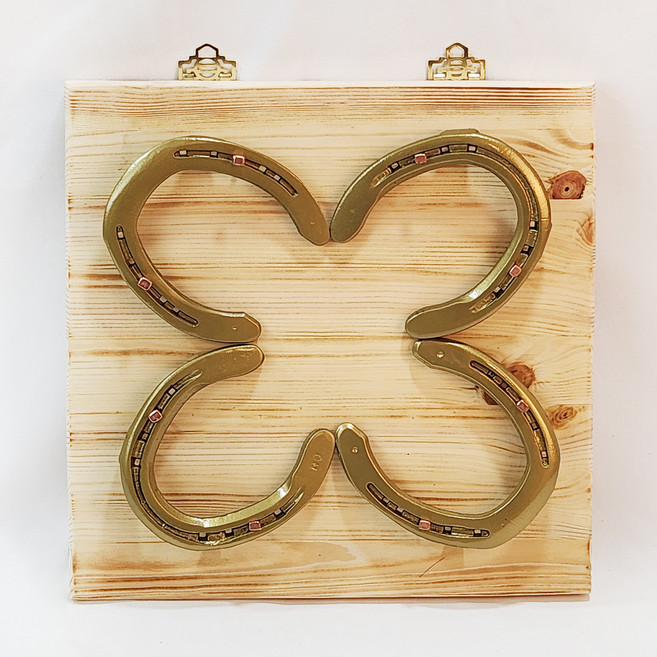 샤인장제 개업축하선물 돈들어오는액자 네잎클로버 포니 말편자 액자