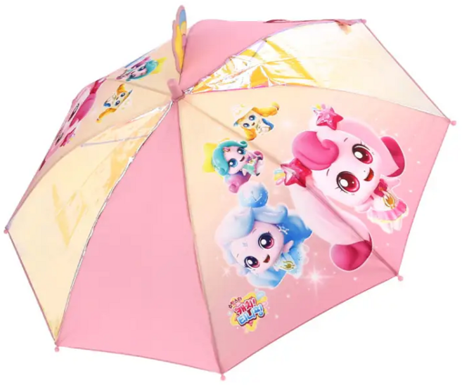 PicknGO 티니핑 입체홀로그램 아동 우산 핑크 PG0149