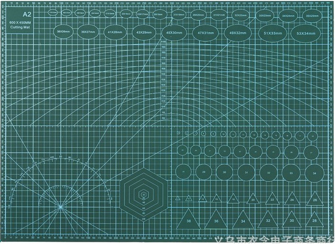 블링오피스 양면 데스크 컷팅 매트, 초록