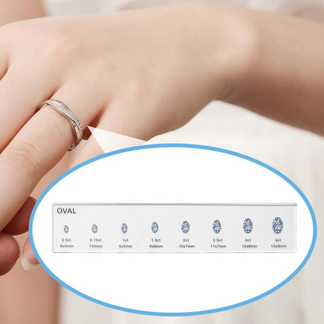 다이아몬드 크기 모양 비교 도구 측정 눈금자 전문 실용