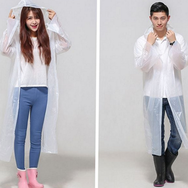 남녀공용 우비 비상용 재활용 장마철 간편 우의 코트 레인코트 피크닉 휴대용 일회용 여행용 가벼운 성인용
