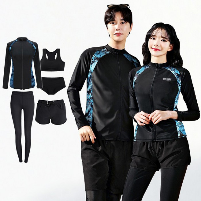 서프라이더 남녀 상하의 5종 풀세트 프린팅 집업 래쉬가드 빅사이즈 /SURFRIDER