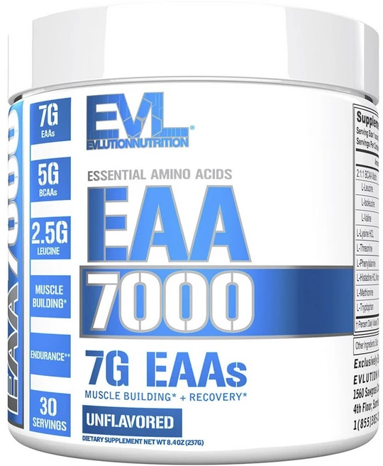 EVLUTIONNUTRITION EAA 7000 필수아미노산 무맛, 1개, 237g - 쿠팡