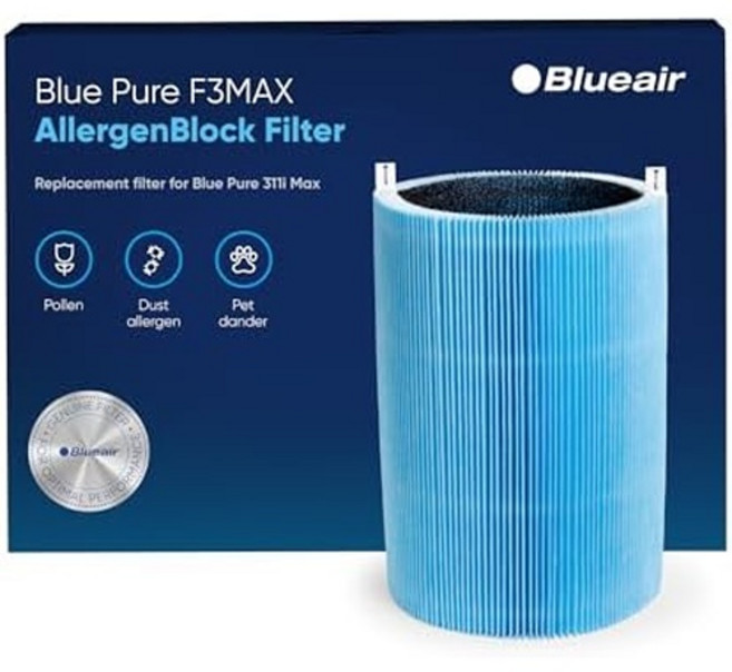 블루 퓨어 311i 맥스 공기청정기용 블루에어 정품 필터, 11.4" x 17.7" 3.7"