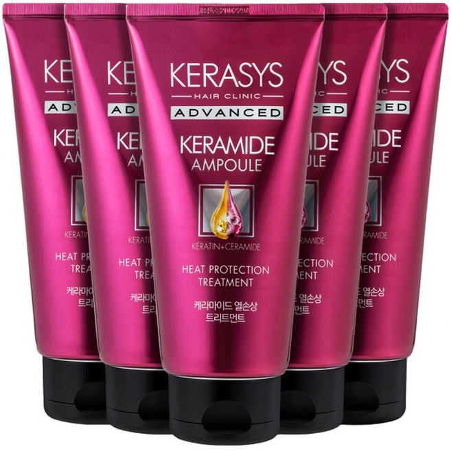 케라시스 대용량 트리트먼트 헤어팩 린스 열손상 5개, 1ml