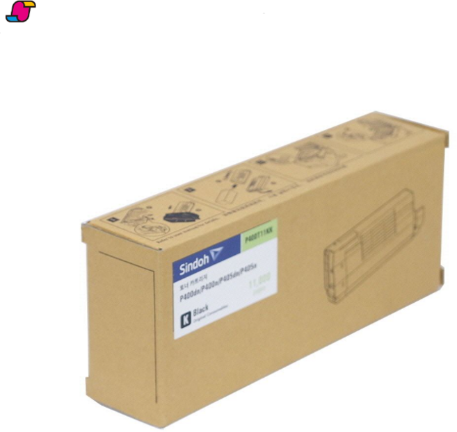 신도리코 P400dn P405dn 정품 토너 P400n P405n P400T11KK P400T11HKC P400T11HKM P400T11HKY, 파랑(시안: C), 1개