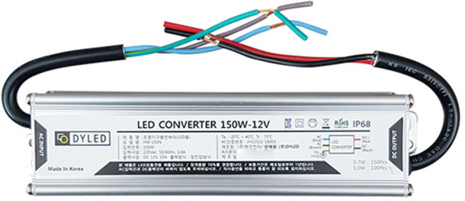 국산 LED 컨버터 SMPS 150W DC12V 간판, 1개