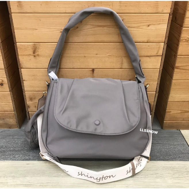 SHINYTON 泡泡雲朵包 兩用包 防水布包, 灰可可 (113038 #106)