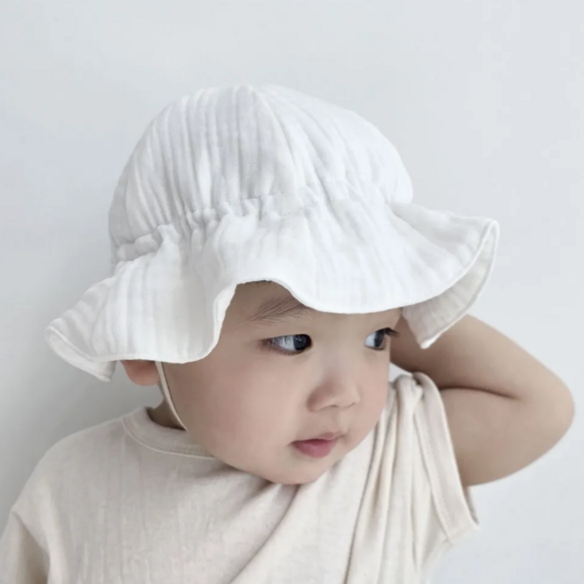 [KC인증] 아기 모자 데일리 거즈햇 챙모자 벙거지