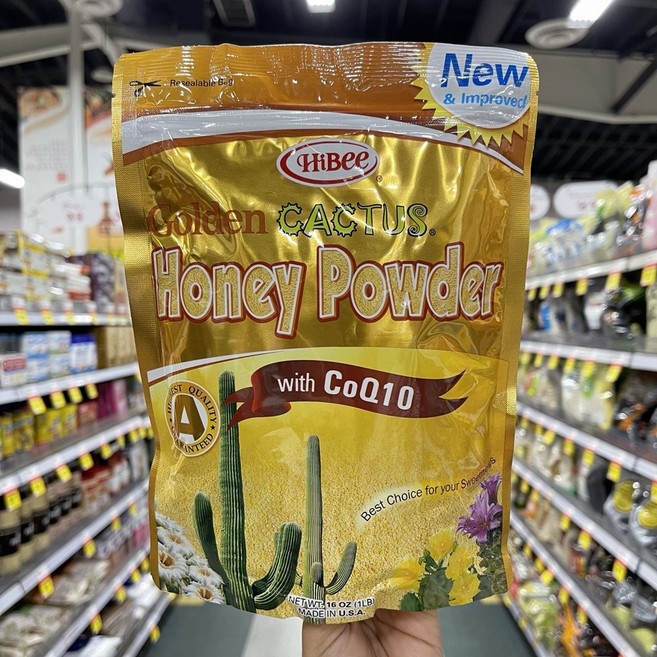 [미국산 코셔인증]하이비 골든 캑터스 허니파우더 선인장 꿀가루 454g/Golden Cactus Honey Powder, 454g, 5개x454g