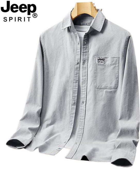 지프스피릿 봄가을 남성 캐주얼 오버핏 셔츠 긴팔셔츠 순면 셔츠 JP9699