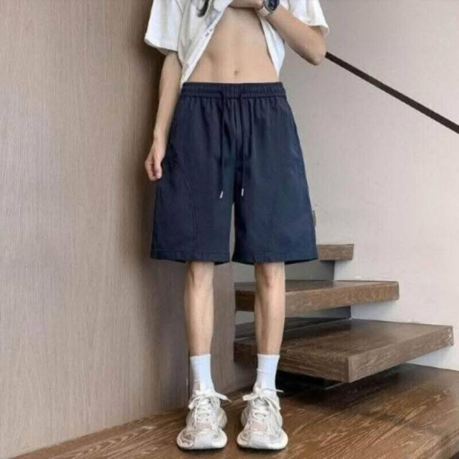 男款寬褲 冰絲涼感短褲 休閒運動五分褲