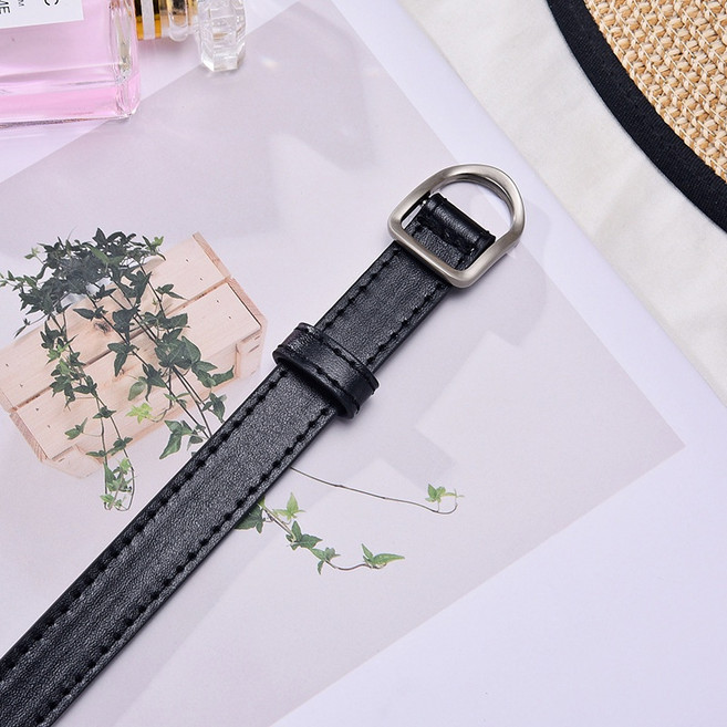 百搭簡約無孔細皮帶