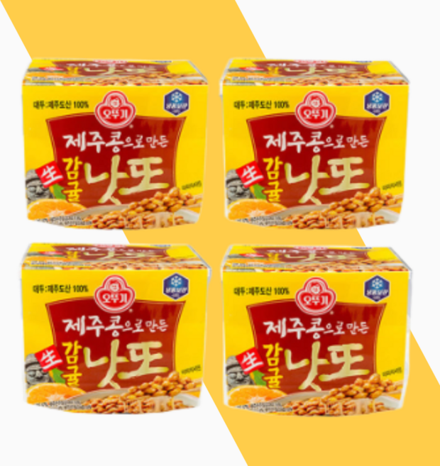 오뚜기 제주콩 생감귤 낫또 171g 냉장낫또 발효식품, 4개