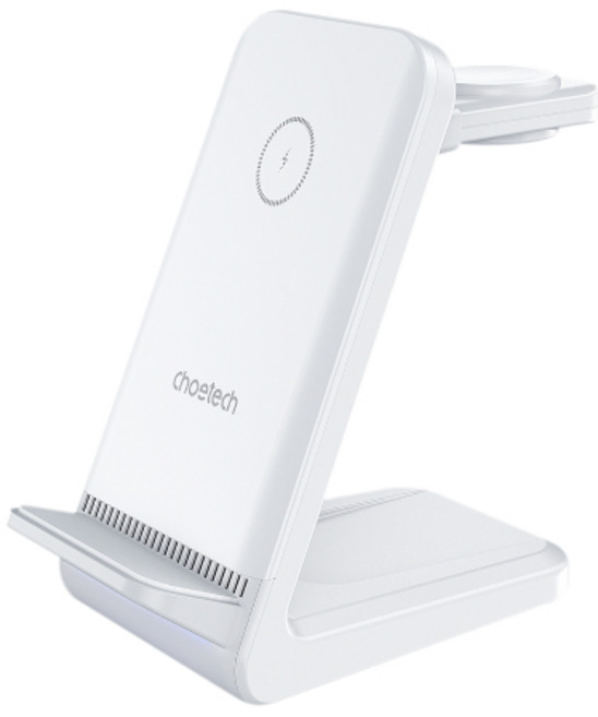 Choetech 3合1無線充電座, 白, 1個