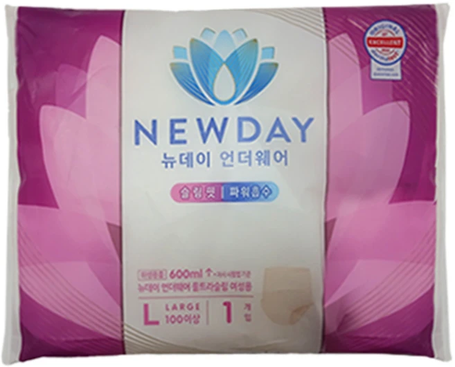 언더웨어 여성용 휴대용 성인기저귀(대형)-개별 선물용(증정용) 낱개포장, 대형, 1개입, 60개 - 쿠팡