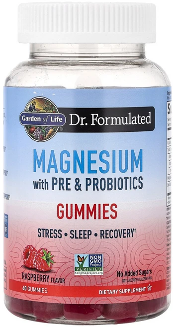 가든오브라이프 마그네슘 함유 프리 프로바이오틱 구미젤리 라즈베리 맛 구미젤리 60개, 1개 - 쿠팡