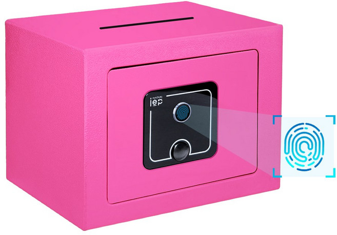아이이피 i3000PLUS 자동개폐 지문인식 미니금고 저금통 투입식금고, i3000PLUS_핑크