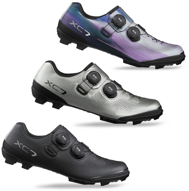 2025 시마노 XC 클릿슈즈 MTB 자전거 신발 SH-XC703, 42, 실버(와이드)