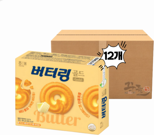 해태제과 버터링골드 194g x12, 12개