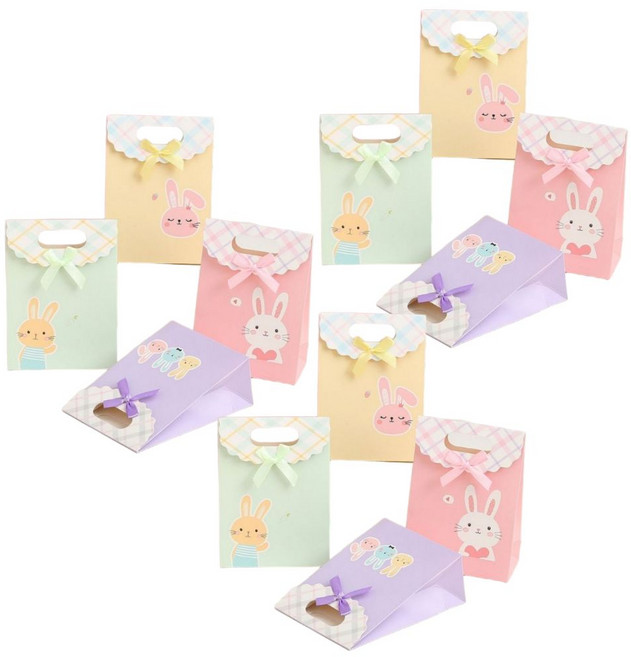 나성유통 토끼랑 손잡이박스 선물상자, 12개, 혼합색상
