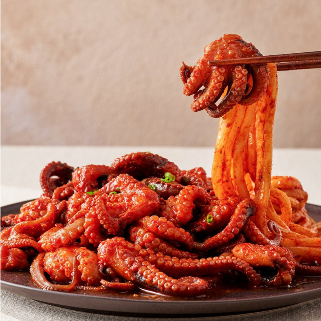 불소반쭈꾸미 300g 양념 쭈꾸미 쭈꾸미볶음 밀키트 캠핑 간편조리, 1개, 300g_보통맛