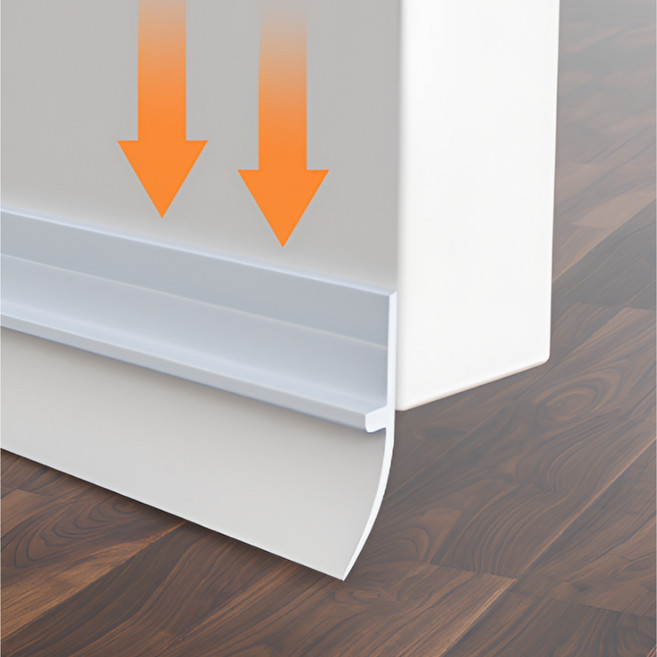 베리본 욕실문 물막이 문 보호대 벌레차단 문틈막이, 화이트, 2개