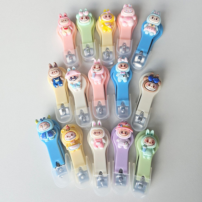 귀여운 라부부 캐릭터 손톱깎이 잘깎이는 손톱깎기, 1개