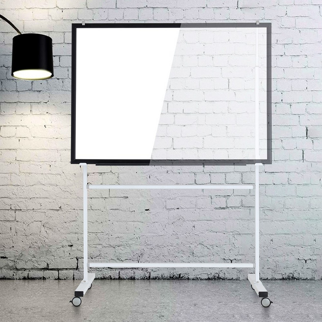 토탈하얀칠판 국산 단면 이동식 스텐드 (보드별매) 이동형 칠판 제작 화이트보드 높이조절