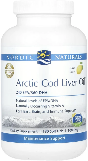 Nordic Naturals 북극 대구 간유 레몬 1000mg 소프트젤 180정, NordicNaturals북극대구간유레몬1000mg소프, 1개 - 쿠팡