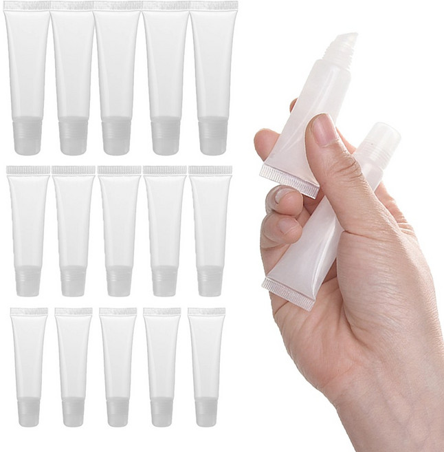 이지유 여행용 공병 튜브 세트 휴대용 치약 핸드크림 화장품 소분 용기 립밤, 5세트, 투명 5ml+10ml+15ml