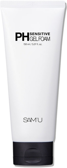 SAM'U PH SENSITIVE GEL FOAM 舒緩平衡洗面乳 溫和潔淨, 1個, 150ml