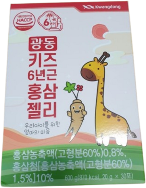 광동 6년근 키즈홍삼젤리, 600g, 5개