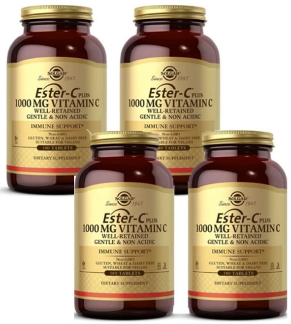 솔가 에스터-C 플러스 1000mg 비타민 C 타블렛, 180정, 4개 - 쿠팡