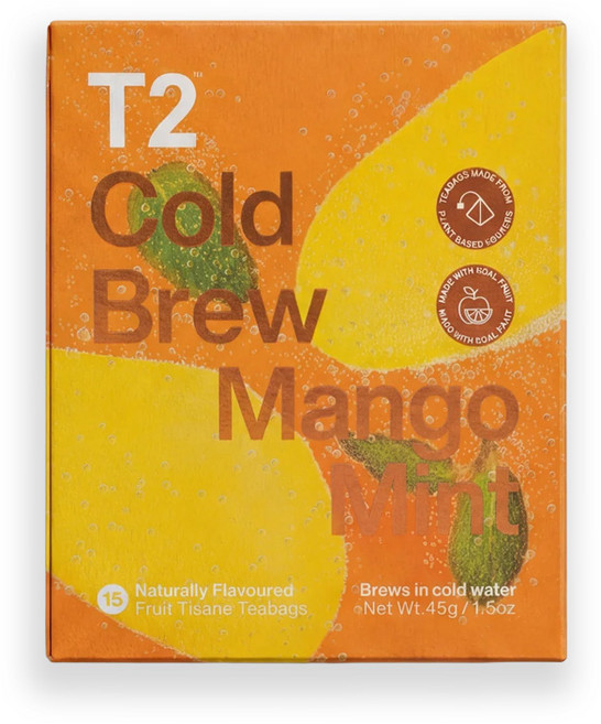 T2 망고 민트 콜드브루 15티백Mango Mint Cold BrewCube15 Pack