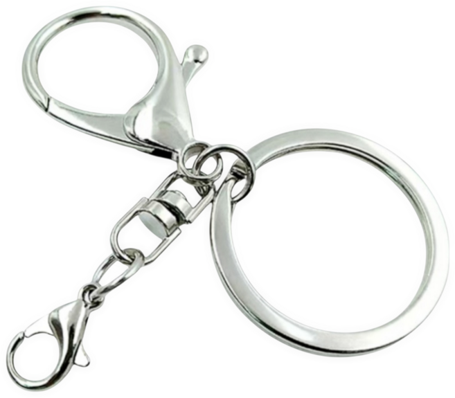 변색없는 더블유제이 8자 열쇠고리 30개입 키링부자재, 1세트, 실버