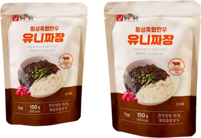 횡성축협한우 프리미엄 소고기 유니짜장, 6개, 150g