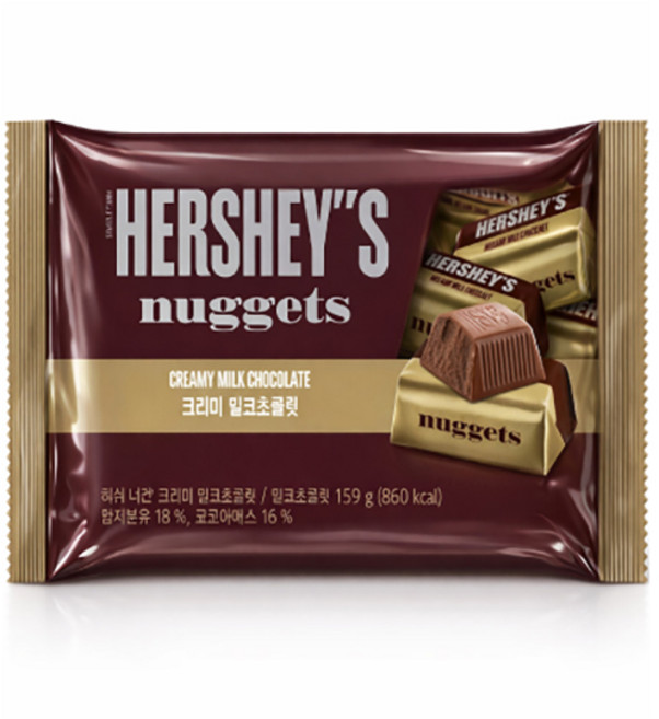 허쉬 너겟 크리미밀크 초콜릿, 159g, 10개