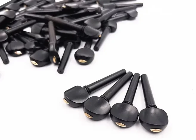 쿠쿠스토어 4pcs 15 "-1" 비올라 튜닝 페그 천연 대추 나무/흑단/로즈 우드 부품 액세서리 피팅