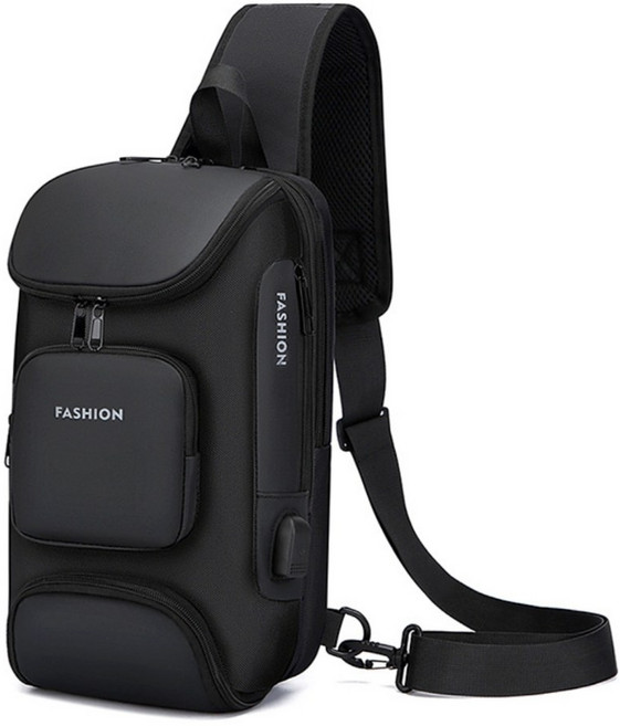 台灣發貨 發票 加大男款胸包 多功能斜背包 韓版單肩胸包