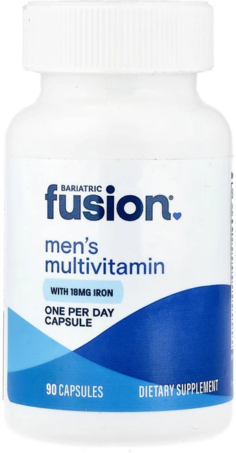 Bariatric Fusion 남성용 종합비타민 철분 함유 캡슐 90정 Fusion (베리아트릭 퓨전), 90 개, 1개 - 쿠팡