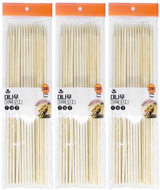 KR리빙 대나무 오뎅 어묵 꼬지 막대기 40cm, 30개입, 3개