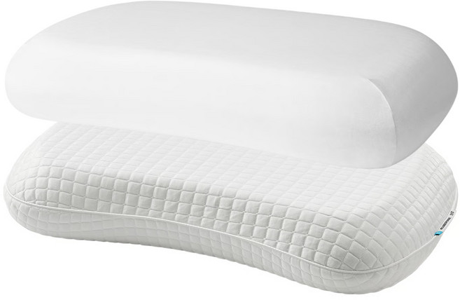 이케아 클룹스포레 메모리폼 쿨링 베개 + 퇴켄플뤼 커버 화이트 세트 숙면 패키지