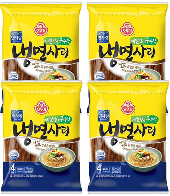 오뚜기 냉면 사리면 4인 냉장 800G, 4개