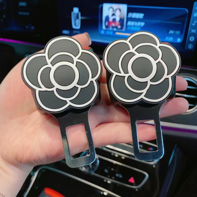 귀여운 캐릭터 자동차 안전벨트 커버 임산부 벨트 연장클립, 1개, 동백꽃